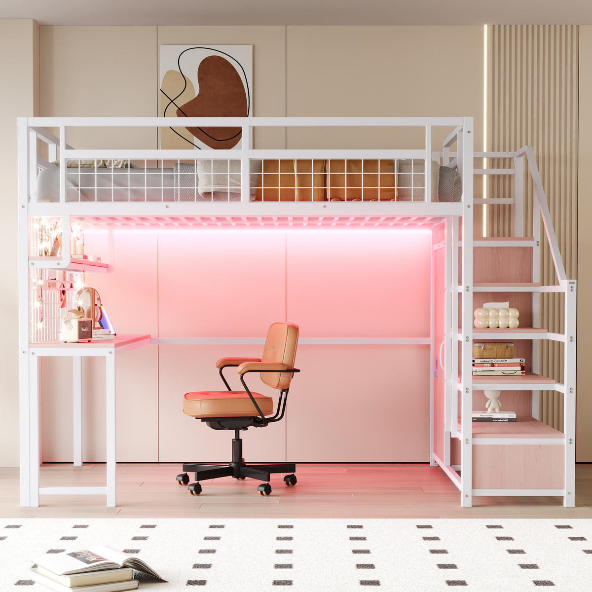 HOCHBETT Metall 140/200 cm Weiß - Weiß, Metall - Raumix