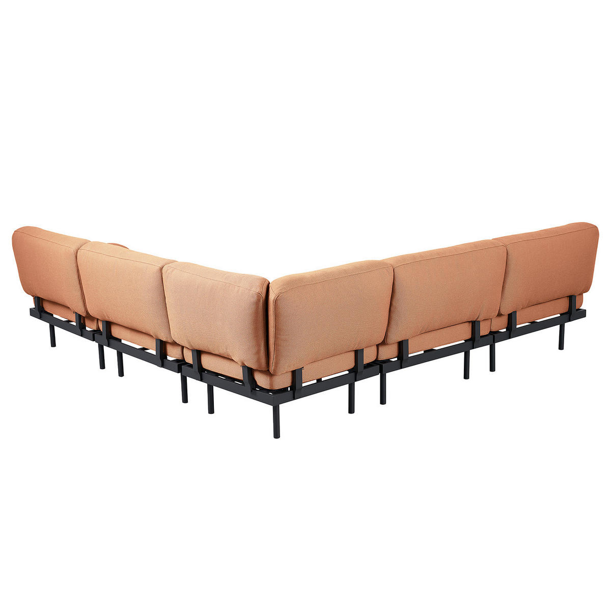 OUTDOOR-ECKSOFA - Rosa, Textil/Metall (273/80/273cm) - home24