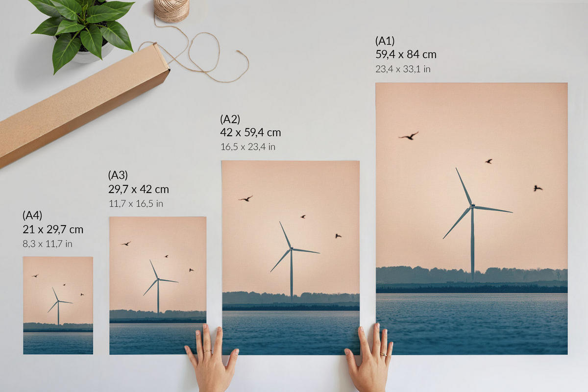POSTER - 21x29 cm - Mana - Ein friedliches Panorama - Creme, Textil (21/29.7/0.1cm) - TULUP