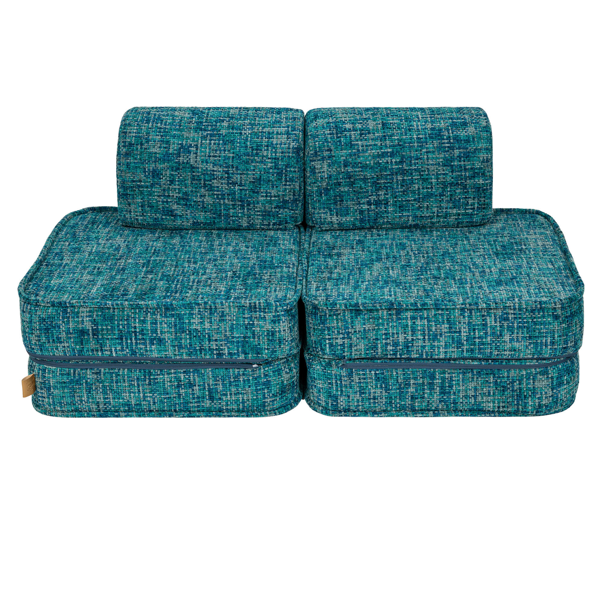 KINDERSOFA, Pocket Basic, Tangle, Lagunenblau - Blau, Textil (120/25/60cm) - MeowBaby