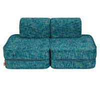 KINDERSOFA, Pocket Basic, Tangle, Lagunenblau - Blau, Textil (120/25/60cm) - MeowBaby
