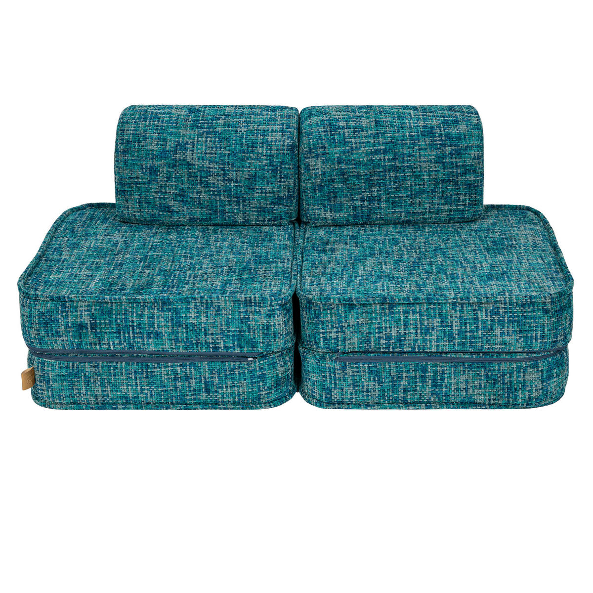 KINDERSOFA, Pocket Basic, Tangle, Lagunenblau - Blau, Textil (120/25/60cm) - MeowBaby