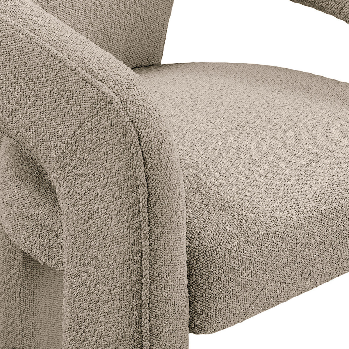 ARMLEHNENSTUHL - Taupe, Textil (64/75/60cm) - home24