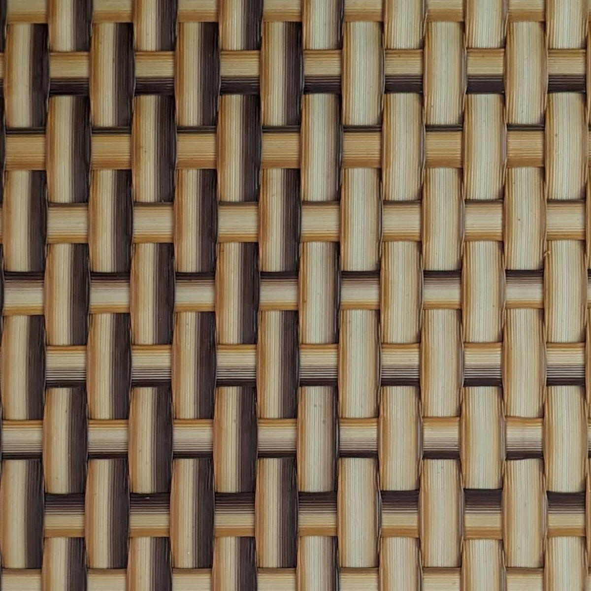SICHTSCHUTZSTREIFEN Rattan für Doppelstabmatten UV-beständig Stroh 10x 2,55m - Akaziefarben, Kunststoff (2550/19cm) - ZAUN|ZU