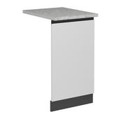 GESCHIRRSPÜLBLENDE R-Line Weiß 45 cm J-Shape, AP Marmor - Anthrazit/Weiß, Holzwerkstoff (45/81.8/1.6cm) - Vicco