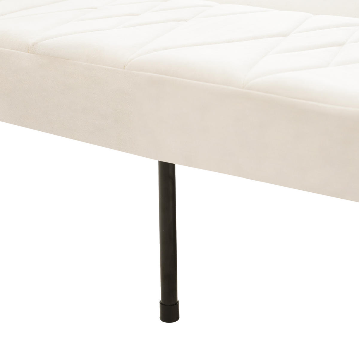 2-SITZER SCHLAFSOFA Samt Beige mit 2 Kissen - Beige, Holz/Holzwerkstoff (180/82/75cm) - WISHDOR