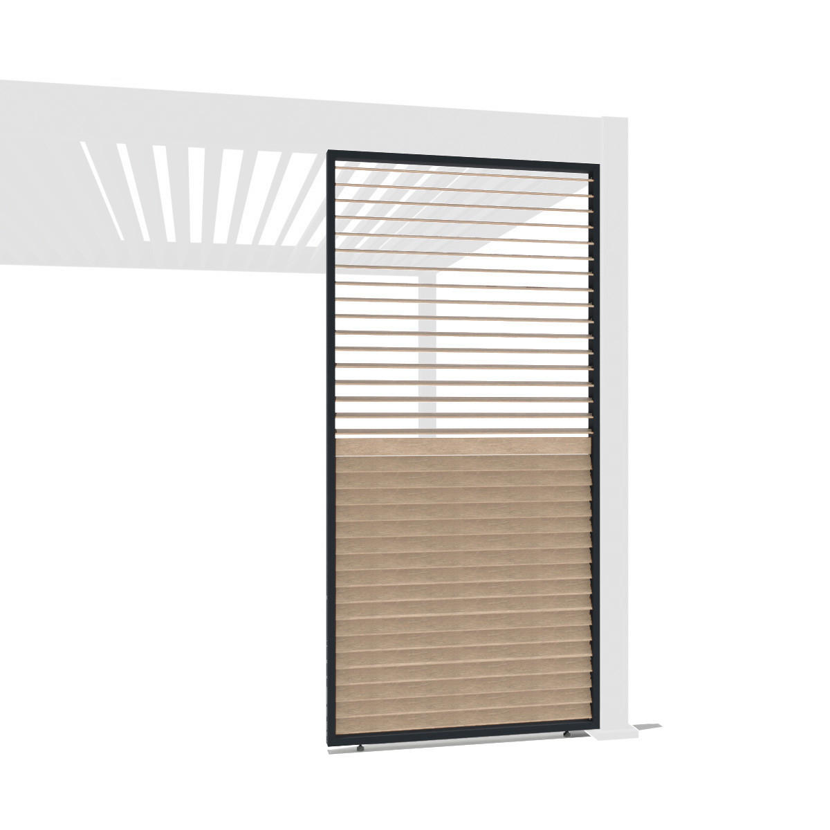 Weide Seitenwand Anthrazit 123x234x6 cm