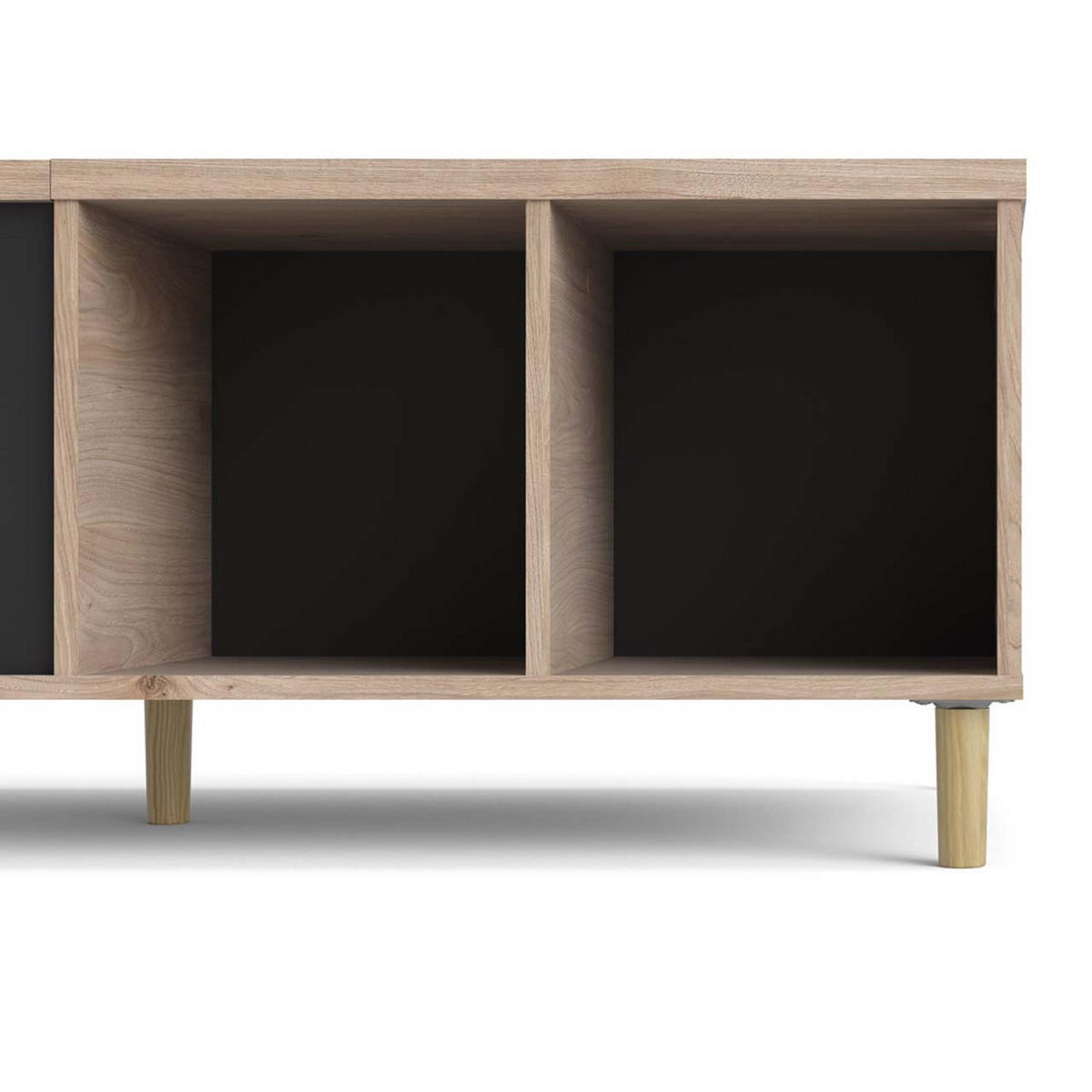 COUCHTISCH Schwarz - Schwarz, Holzwerkstoff (61/120/45cm) - ebuy24