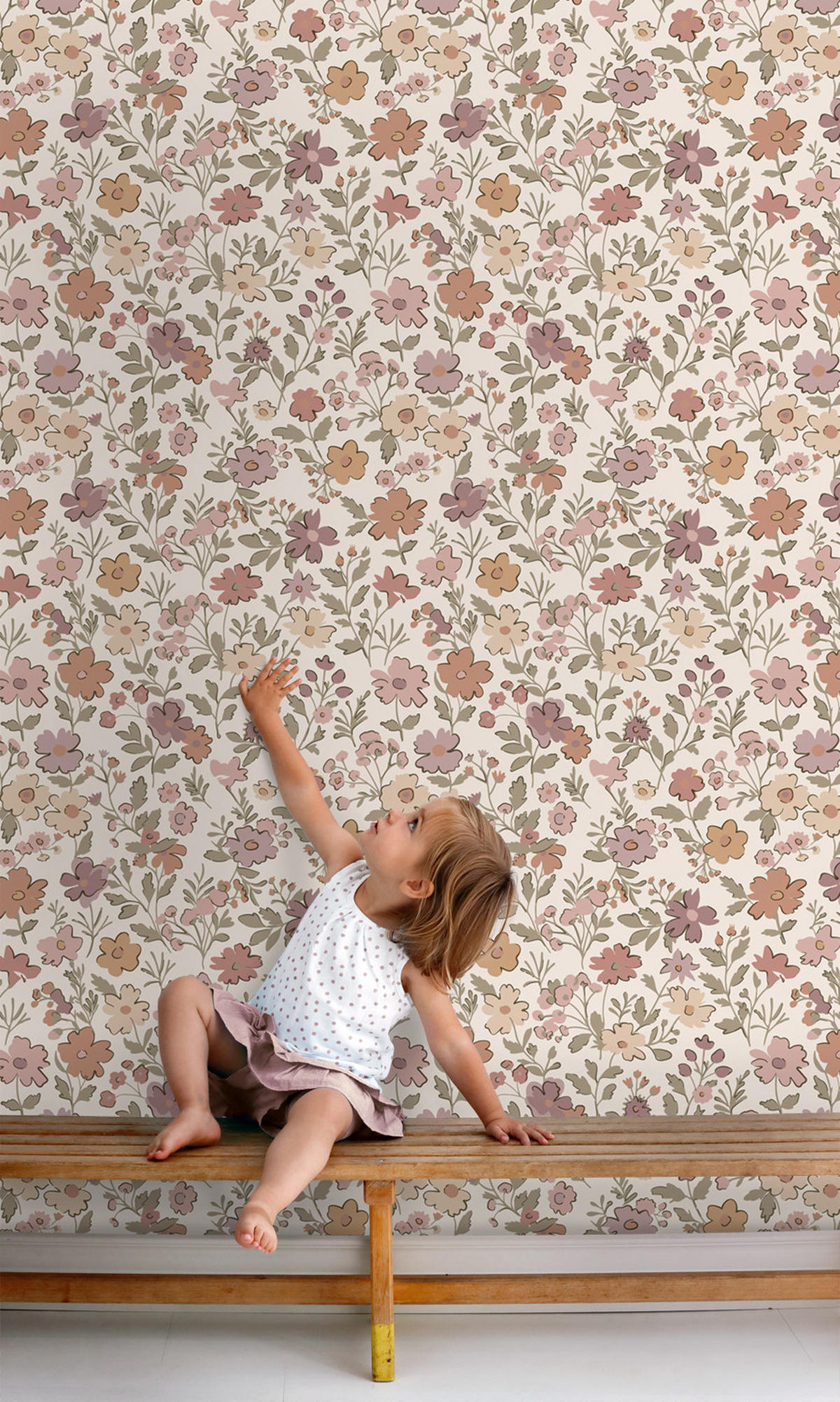 TAPETE Blumen 53 cm x 10.05 m - Lila, Papier (53/0.1cm) - ESTAhome