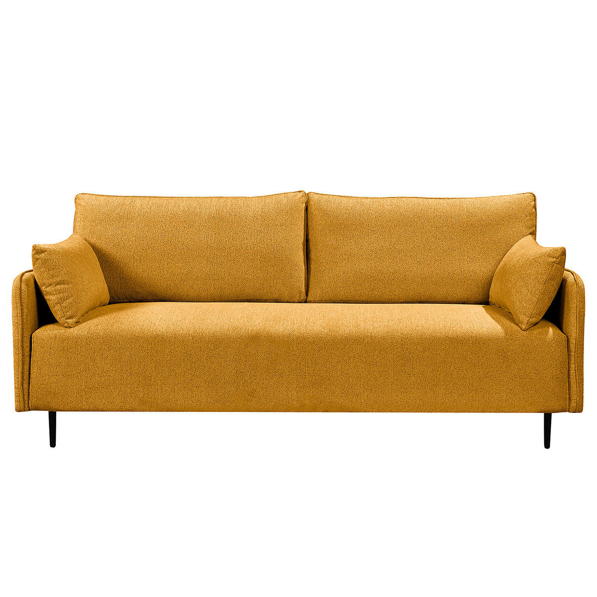 3-SITZER SOFA - Webstoff - Gelb/Schwarz, Textil (193/87/83cm) - home24