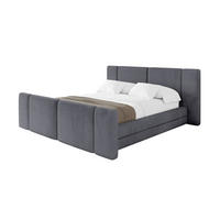 POLSTERBETT mit Bettkasten, Fußteil und Lattenrost, Bett mit Matratze H3/H4 - TEVO-Z 180x200 Dunkelgrau - Dunkelgrau, Holzwerkstoff/Textil (180/200cm) - ALTDECOR