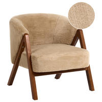 SESSEL Webpelz Beige Skei - Beige/Braun, Kunststoff (67/69/66cm) - Beliani