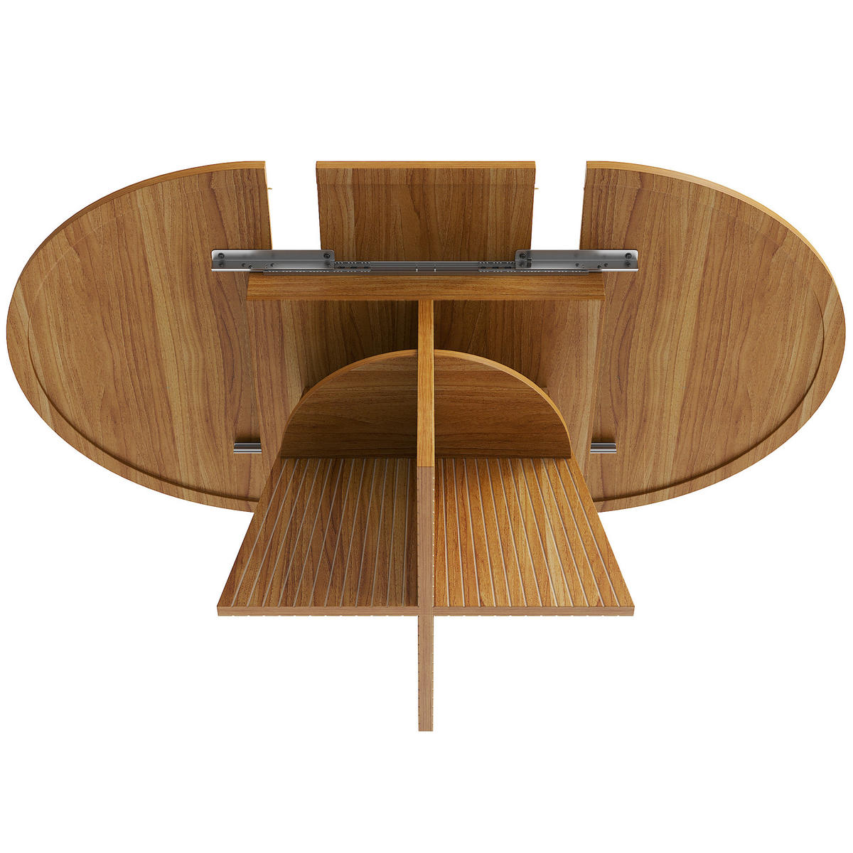 ESSTISCH ausziehbar 110-150/110/76 cm mit Ablagefach DE-39622 Dunkelbraun - Braun, Holzwerkstoff (110/110/76cm) - ComfortXL
