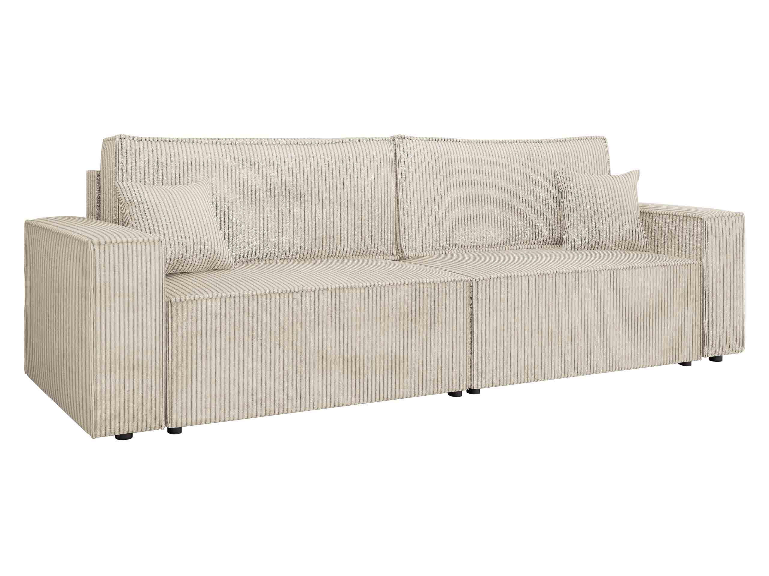 SCHLAFSOFA Karl Cord - Creme/Schwarz, Holz/Kunststoff (245/82/90cm) - MIRJAN24
