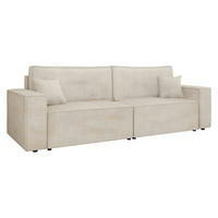SCHLAFSOFA Karl Cord - Creme/Schwarz, Holz/Kunststoff (245/82/90cm) - MIRJAN24