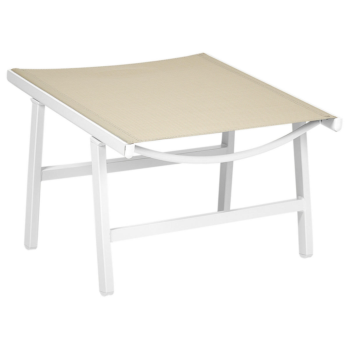 GARTENSTUHL Beige Marceddi - Beige/Weiß, Textil (54/70/60cm) - Beliani