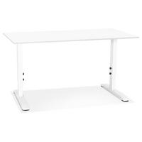 SCHREIBTISCH Höhenverstellbar Ergonomisch Design PELANO, Weiß 140x70x86,2 cm - Weiß, Holz/Metall (70/140/86cm) - KADIMA DESIGN