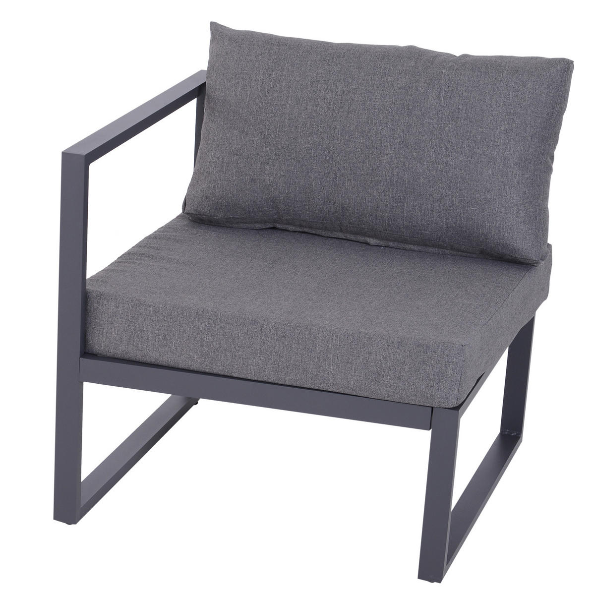 GARTENSET, Aluminium, Grau - Grau, Metall - Outsunny