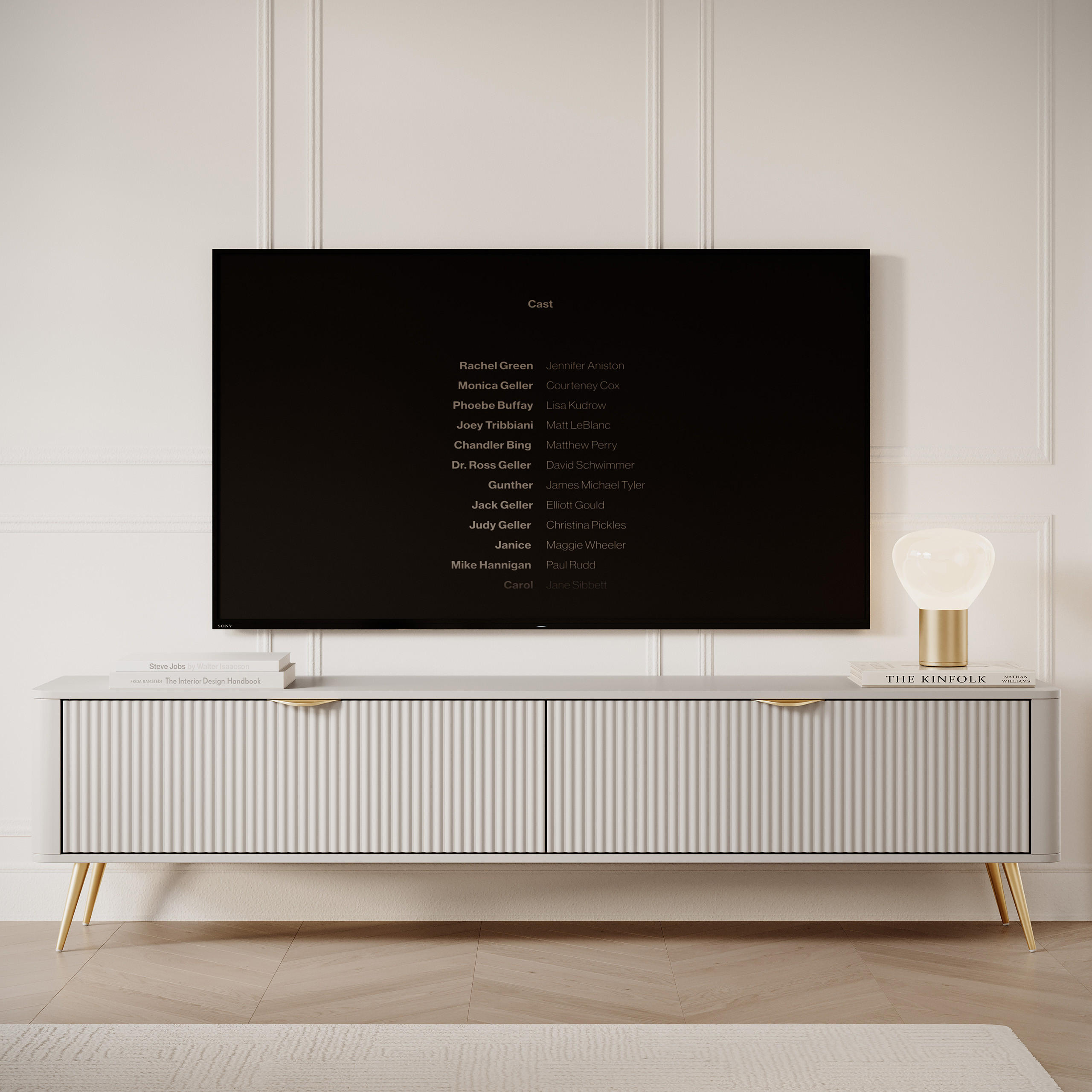 LOWBOARD LANTANA 200x38x51,2 cm mit 2 Türen Beige - Beige, Holzwerkstoff (200/51.2/38cm) - MASSENO