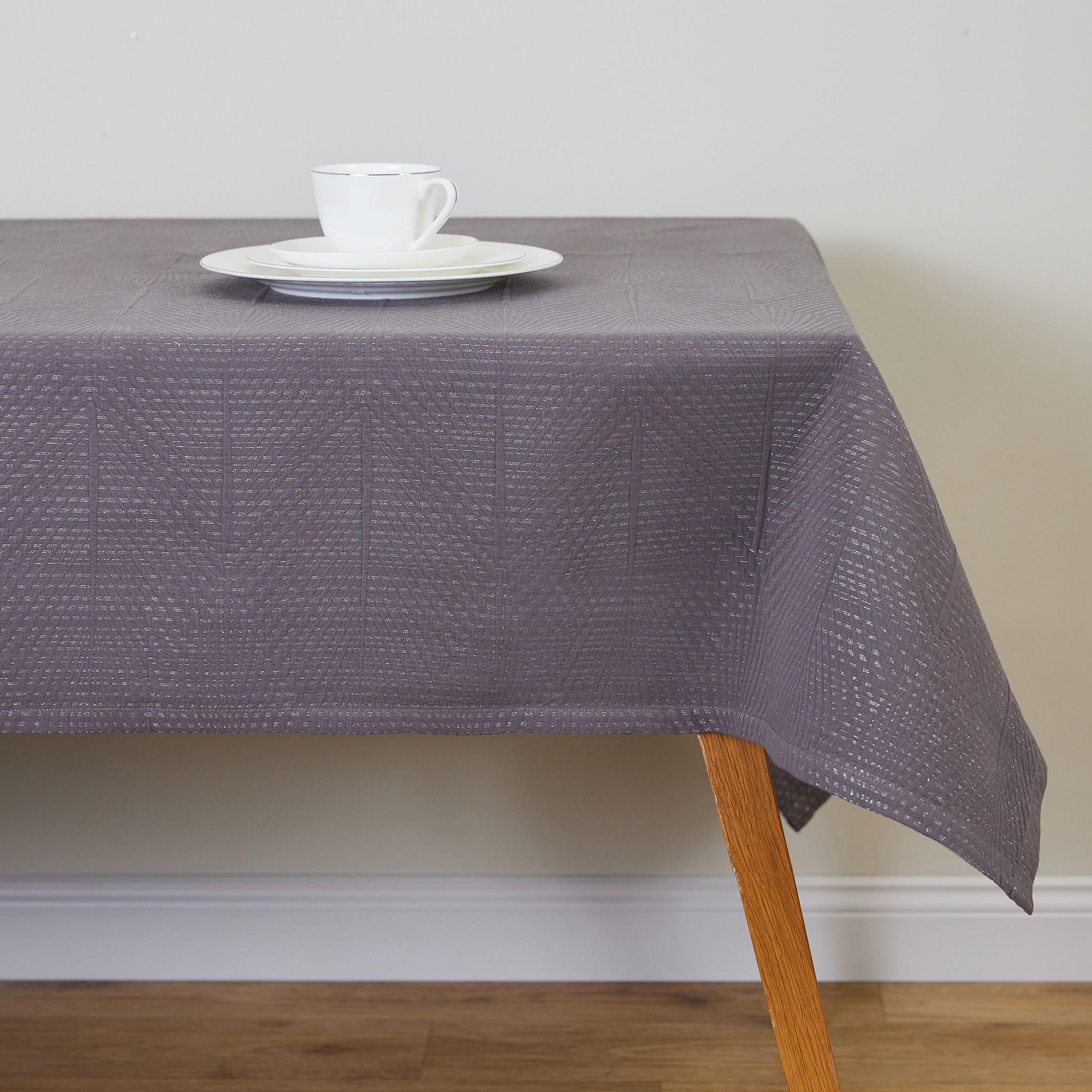 TISCHDECKE Mileja - Dunkelgrau, Textil (180/130/1cm) - home&you