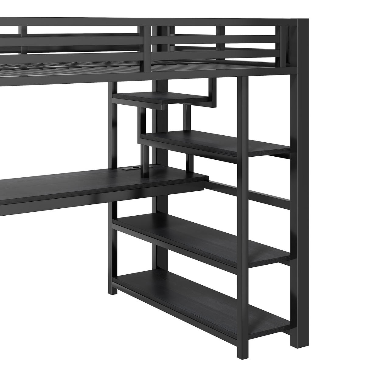 HOCHBETT Metall 140/200 cm Schwarz - Schwarz, Holzwerkstoff/Metall - Raumix