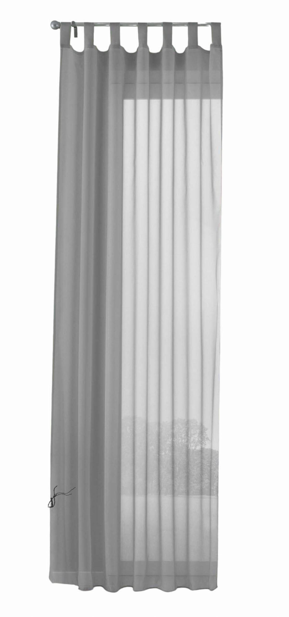 Gardinenbox Schlaufenschal Grau 140x225 cm