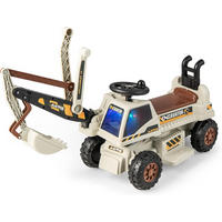 SITZBAGGER 6V Kinder Hellgrau - Hellgrau, Kunststoff (113/39/36cm) - COSTWAY