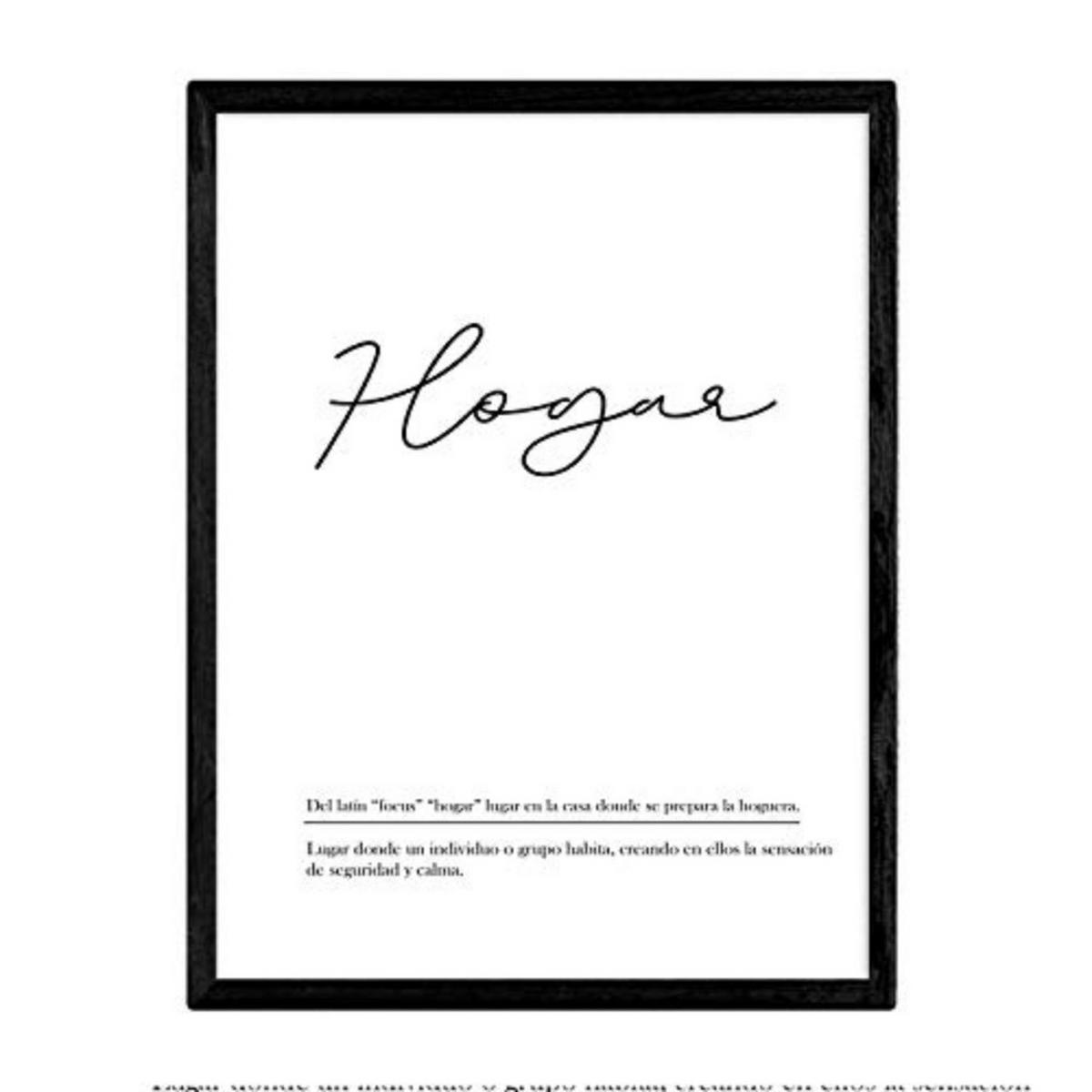 POSTER Wortkunst Hogar Nordisch A4 Rahmenlos - Klar, Papier (29.7/5/21cm) - Nacnic