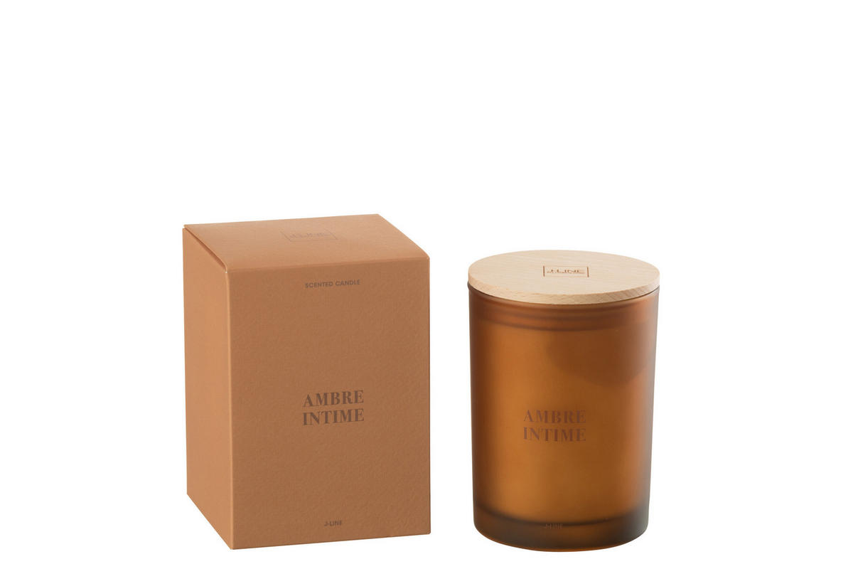 DUFTKERZE ACCORDS ESSENTIALS - Dunkelorange - 38 Std. - Dunkelorange, Paraffin (8.5/12.5cm) - J-Line