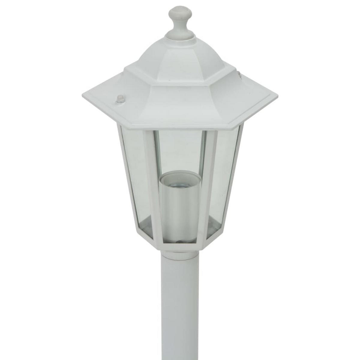 GARTEN-POLLERLEUCHTE 6er Set E27 110 Cm Aluminium Weiss - Weiß, Metall (19/19/110cm) - vidaXL