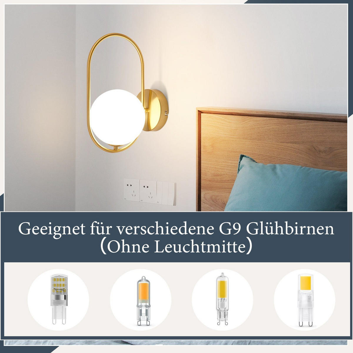 WANDLEUCHTE Verve - Goldfarben, Metall (22/32/10cm) - Nettlife