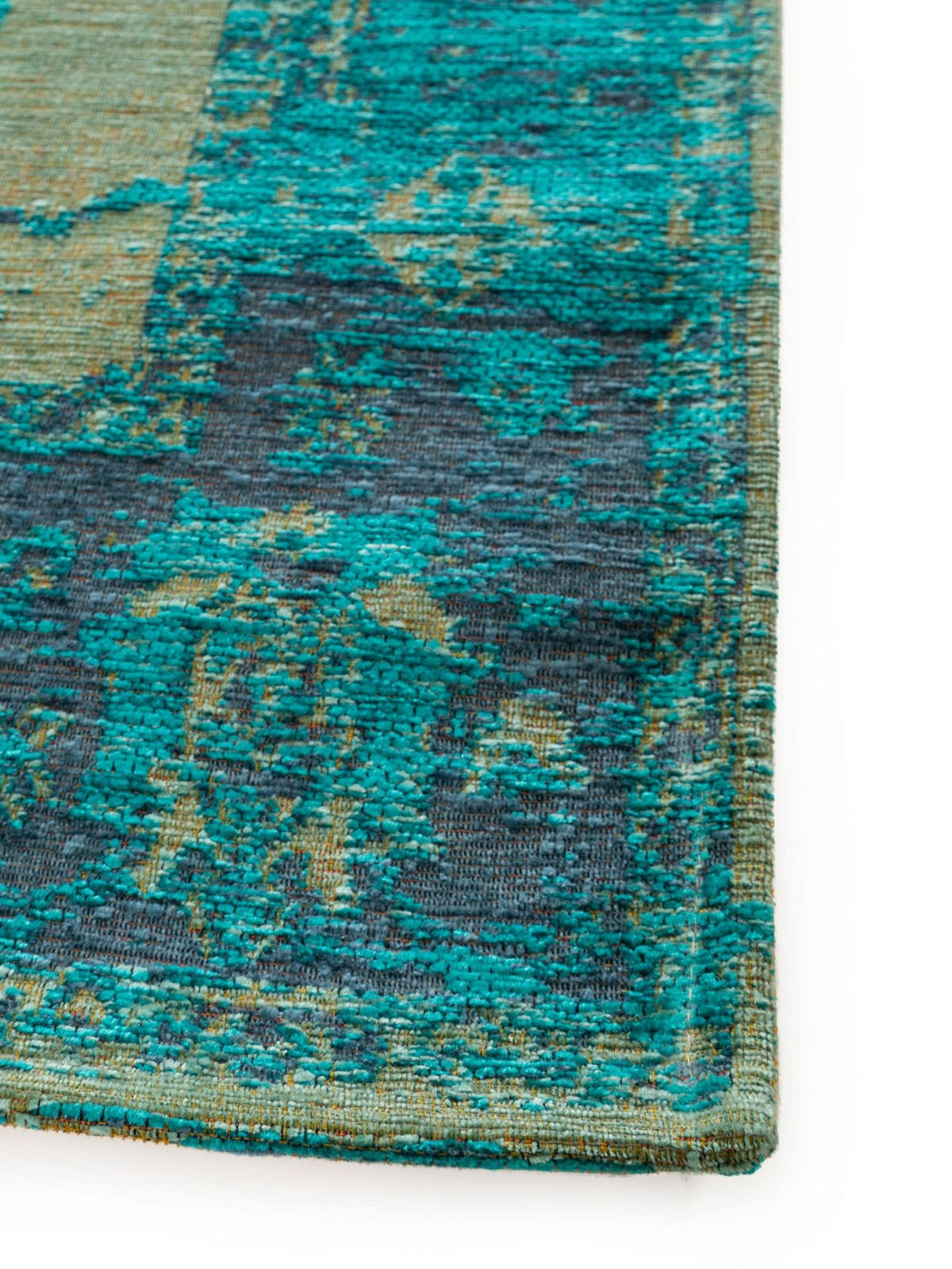 LÄUFER Frencie Türkis 80x250 cm - Türkis, Textil (80/1cm) - KUNSTLOFT