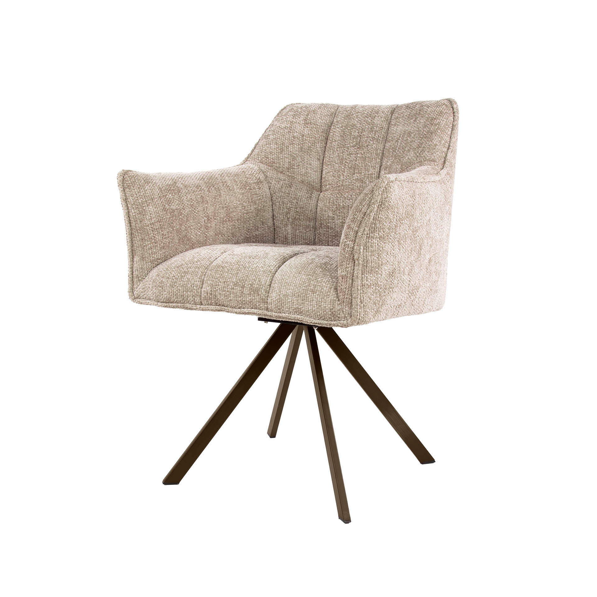 ESSZIMMERSTÜHLE Raster Beige 60/63/81 cm - 2er-Set - Beige, Textil (63/81/60cm) - Hoyz Collection