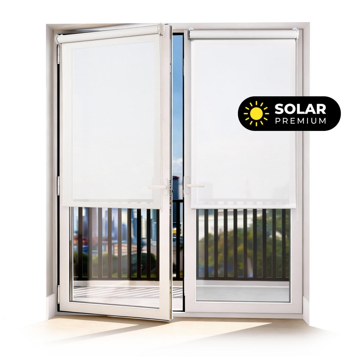 SCREEN-ROLLO Plus Easyfix Weiß 80x180 - Weiß, Kunststoff (80/180/1cm) - STORESDECO