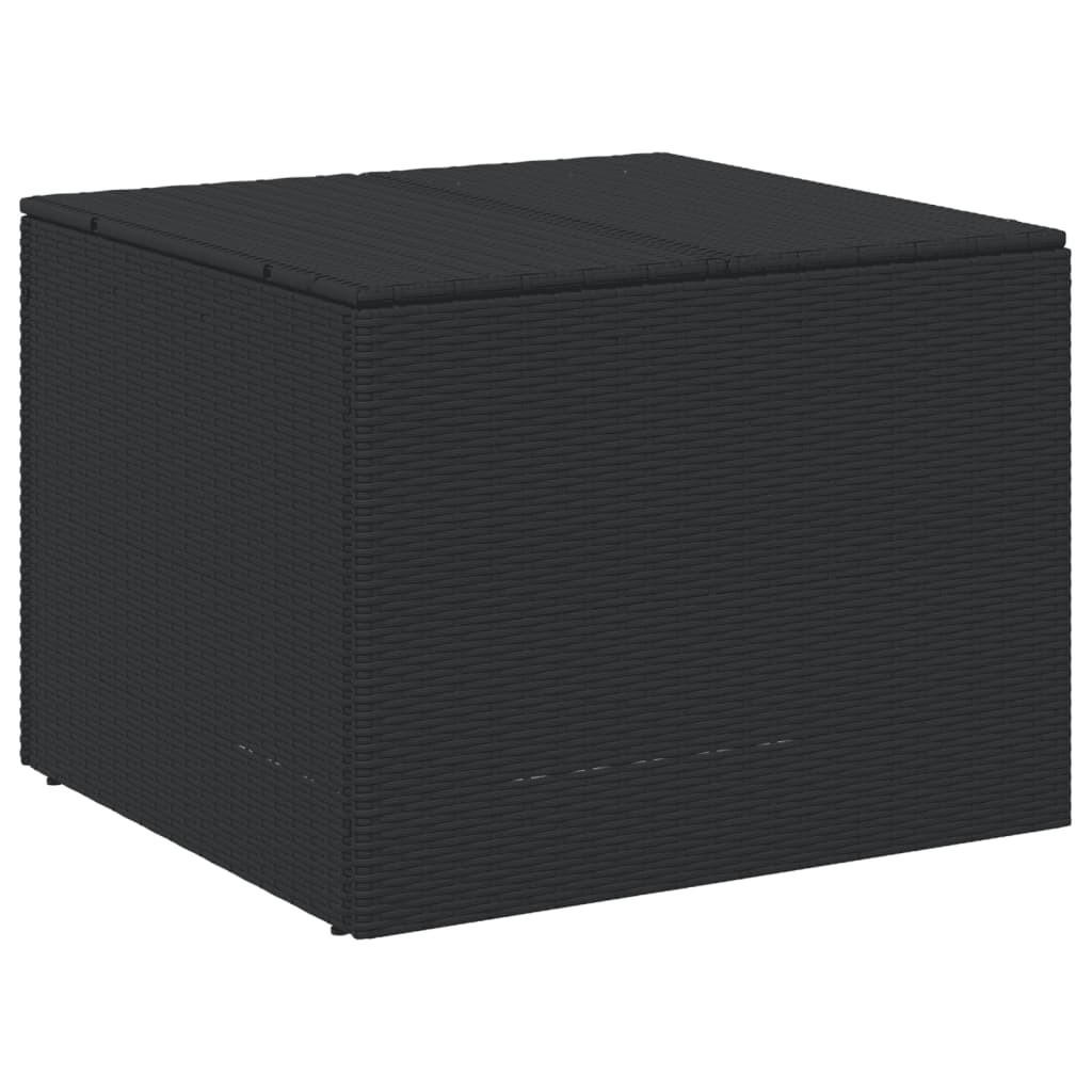 GARTENTRUHE Schwarz 291L Poly Rattan - Schwarz, Kunststoff (80/132/75cm) - furnicato