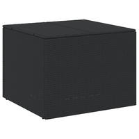 GARTENTRUHE Schwarz 291L Poly Rattan - Schwarz, Kunststoff (80/132/75cm) - furnicato