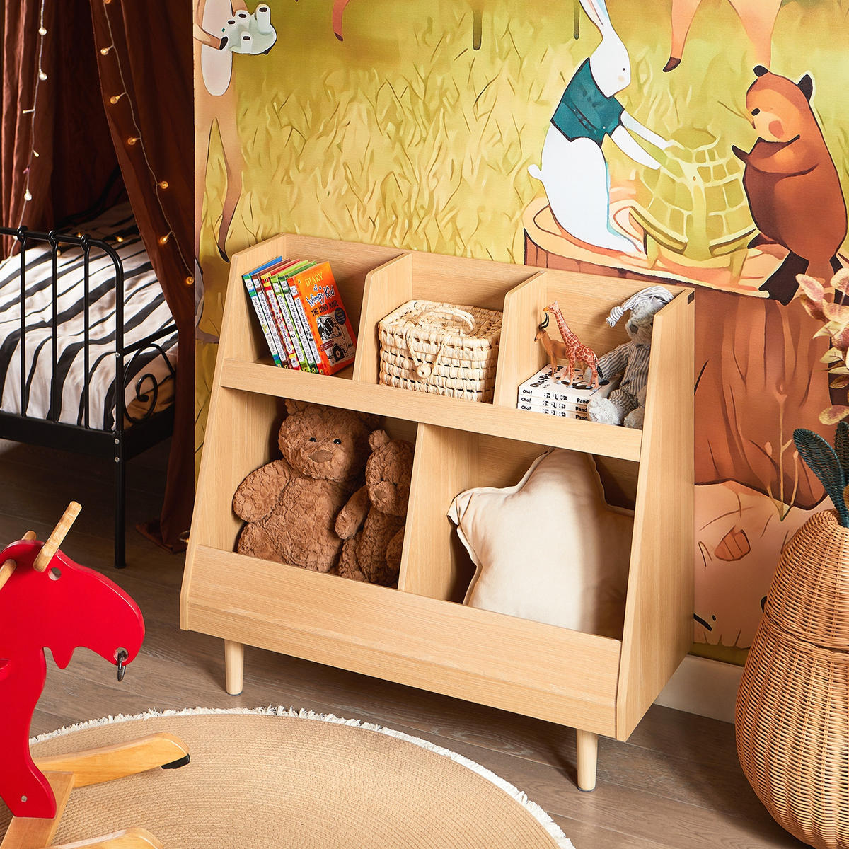 KINDERREGAL Natur - Naturfarben, Holz/Holzwerkstoff (87/78/37cm) - SoBuy