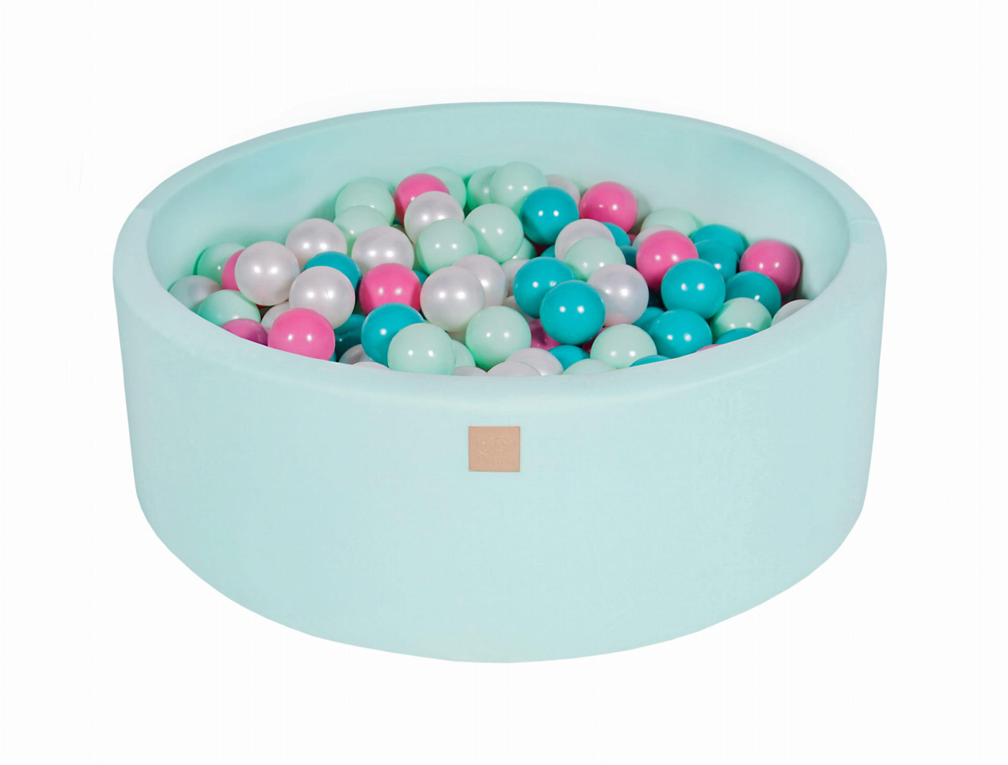 BÄLLEBAD für Kinder, Cotton, Minze - Hellrosa/Dunkelrosa, Textil (90/90/30cm) - MeowBaby