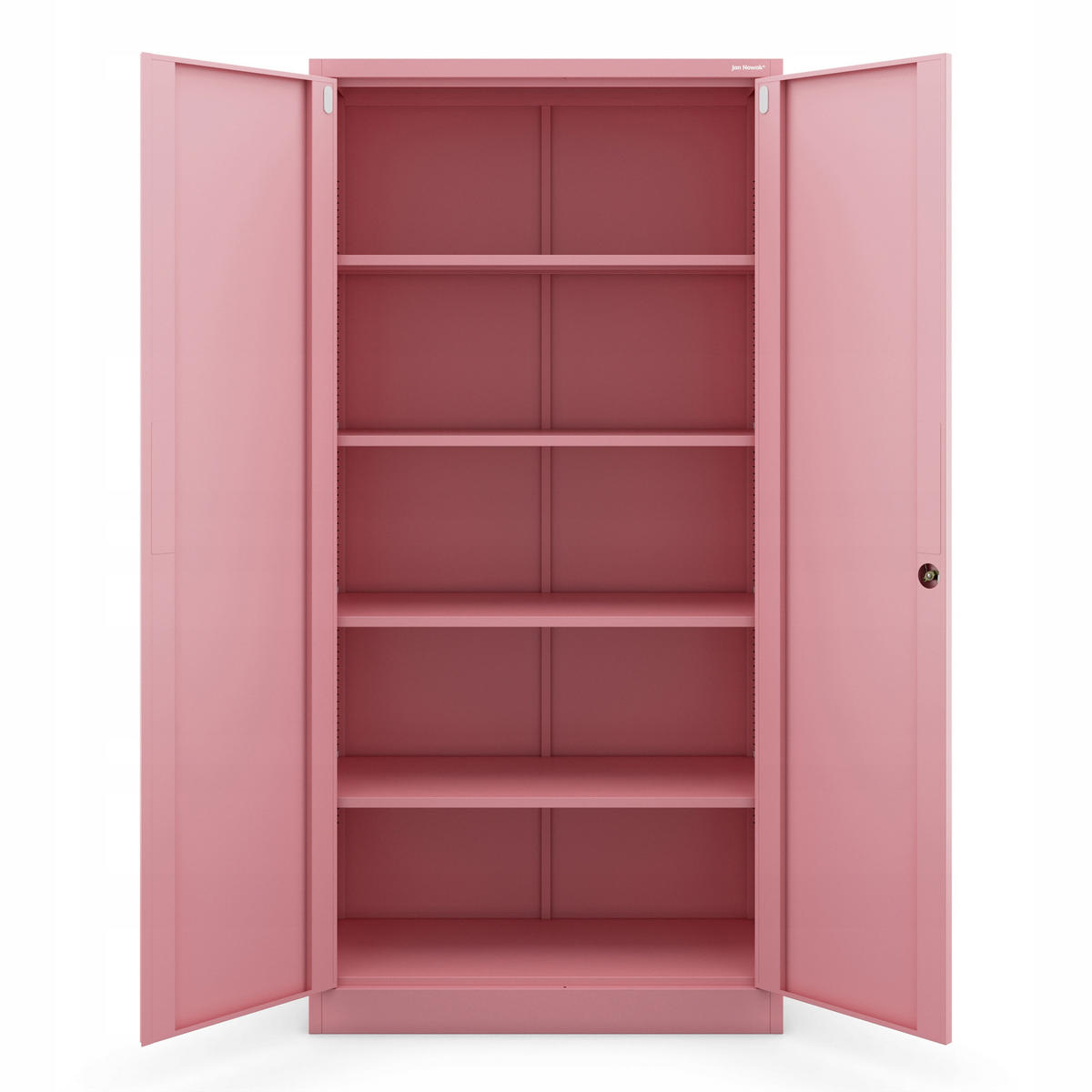 AKTENSCHRANK JAN 185x90x45 cm - Rosa, Metall (90/185/40cm) - Jan Nowak