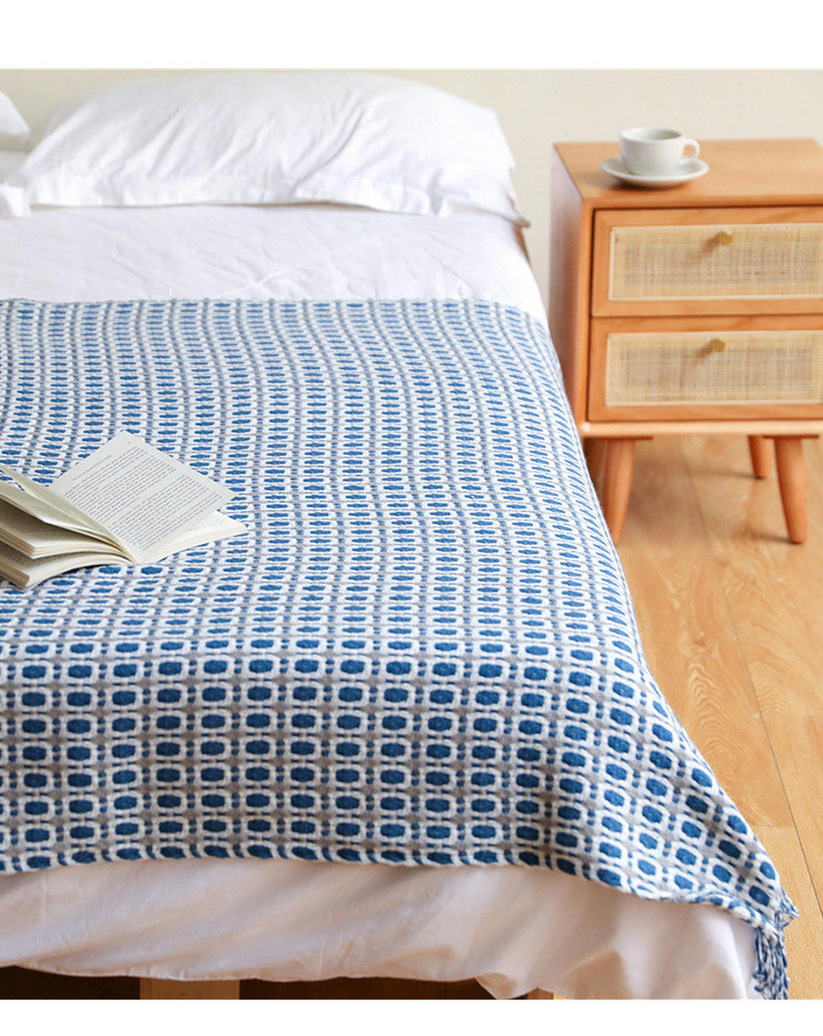 WOHNDECKE – 130 x 152 cm – Blau - Blau, Textil (150/130cm)