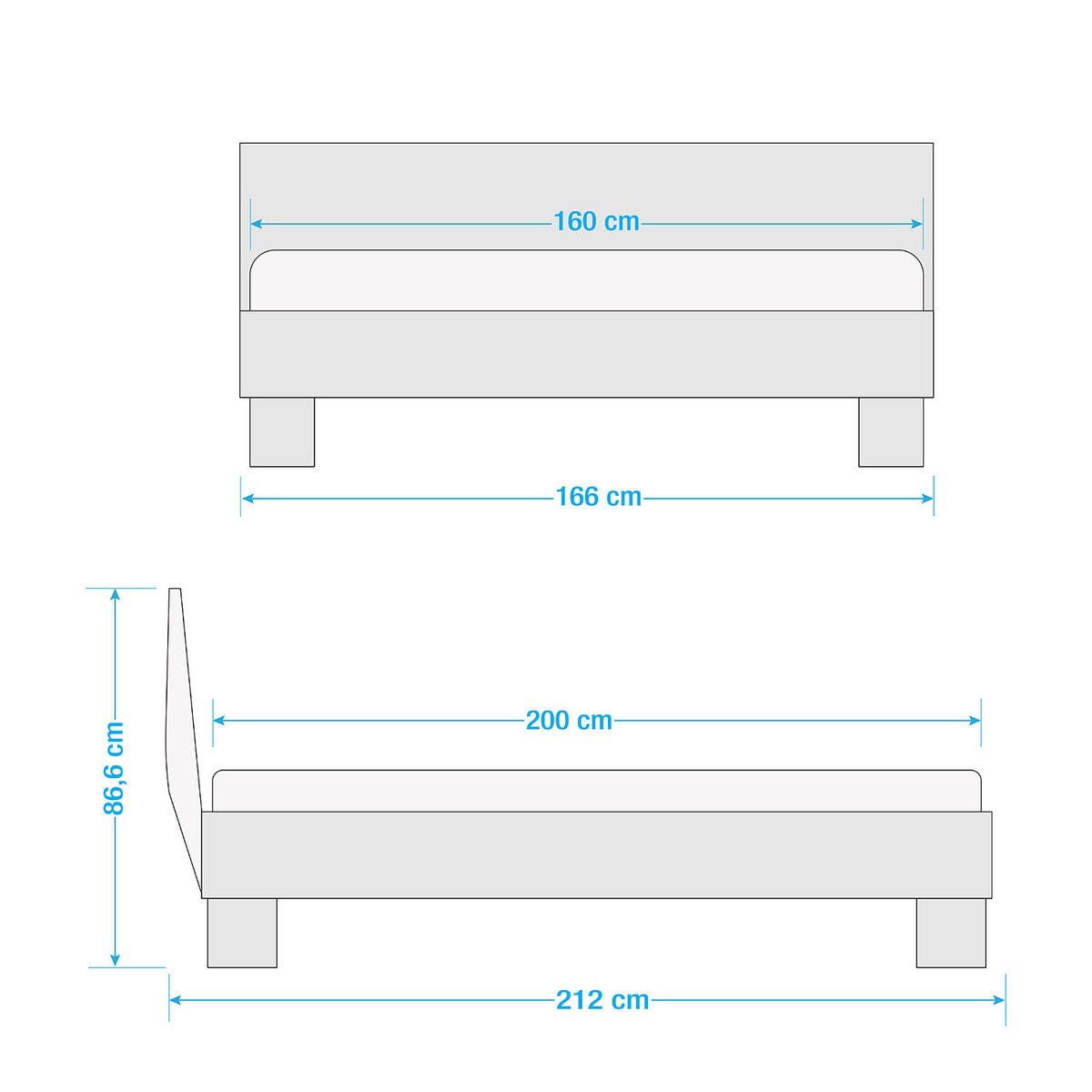 MASSIVHOLZBETT - Buche massiv - Buchefarben, Holz (160/200cm) - home24