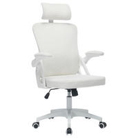DREHSTUHL Ergonomisch Weiß, höhenverstellbar & drehbar, Metall-Stoff-Bezug, 58 x 65 x 108 cm - Weiß, Kunststoff (65/108/58cm) - Albatros