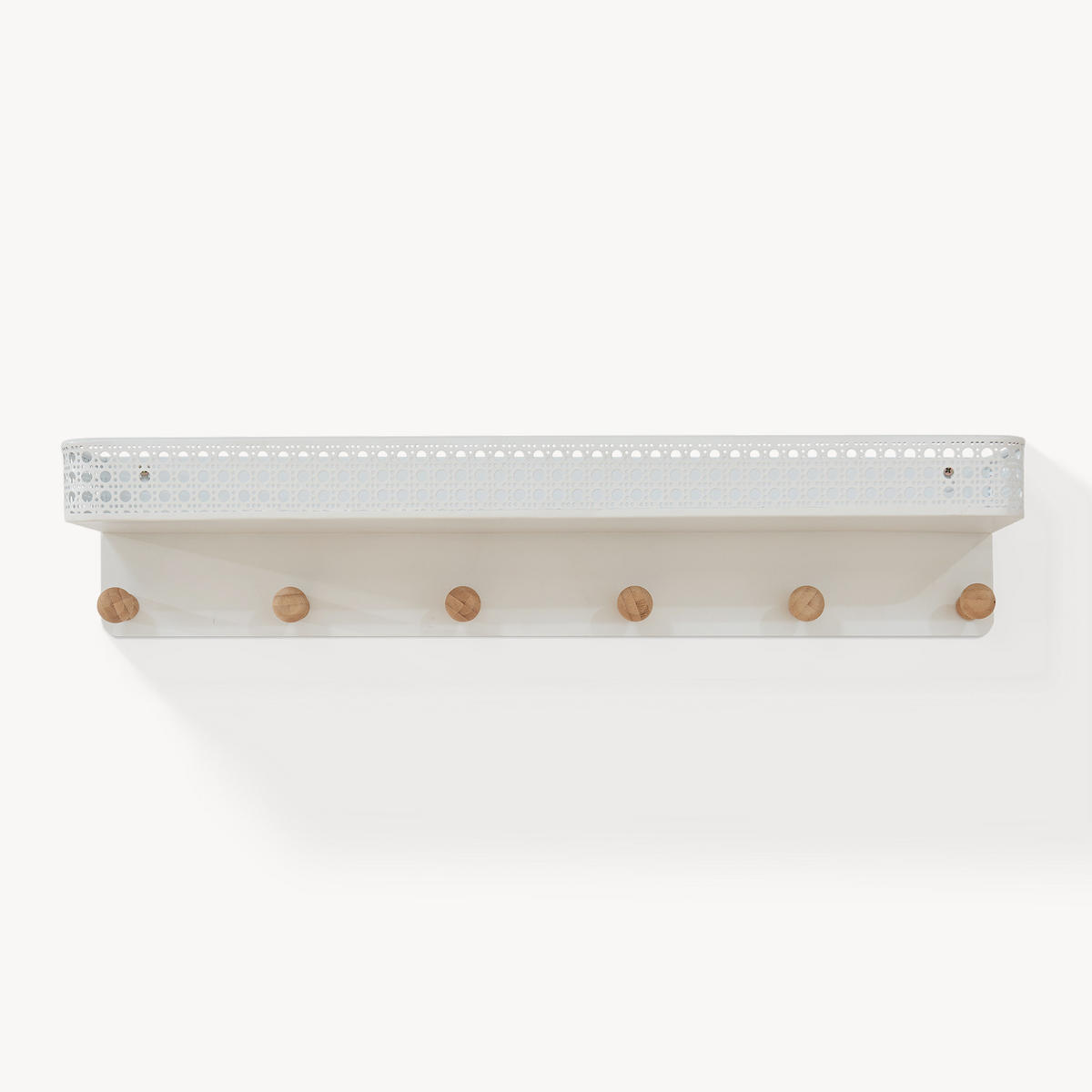 WANDGARDEROBE Jäller - Weiß, Metall (60/12/13.5cm) - [en.casa]