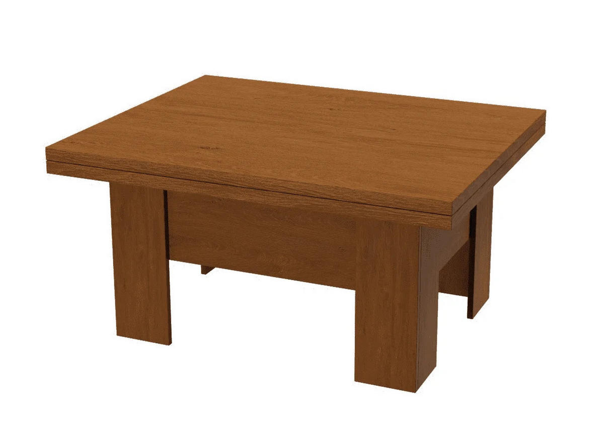 TISCH LONG - Goldfarben, Holzwerkstoff (80/100/53cm) - Meblini