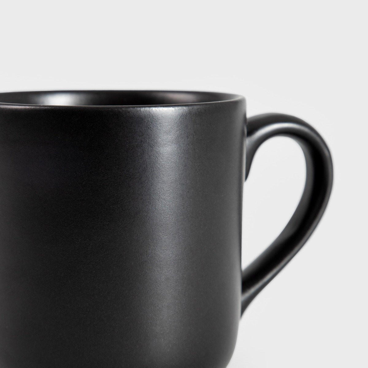 BECHER Famelio schwarz 0,4 l 6er-Set - Schwarz, Keramik (0.4L) - Homla