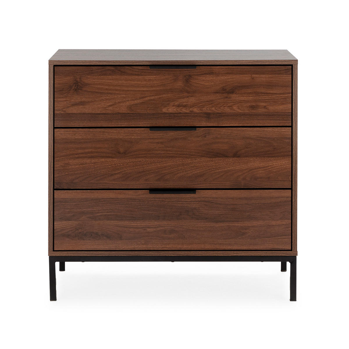 KOMMODE 80/80/40 Auri Walnussfarbe - Walnussfarben, Holzwerkstoff (80/80/40cm) - VS Venta-stock