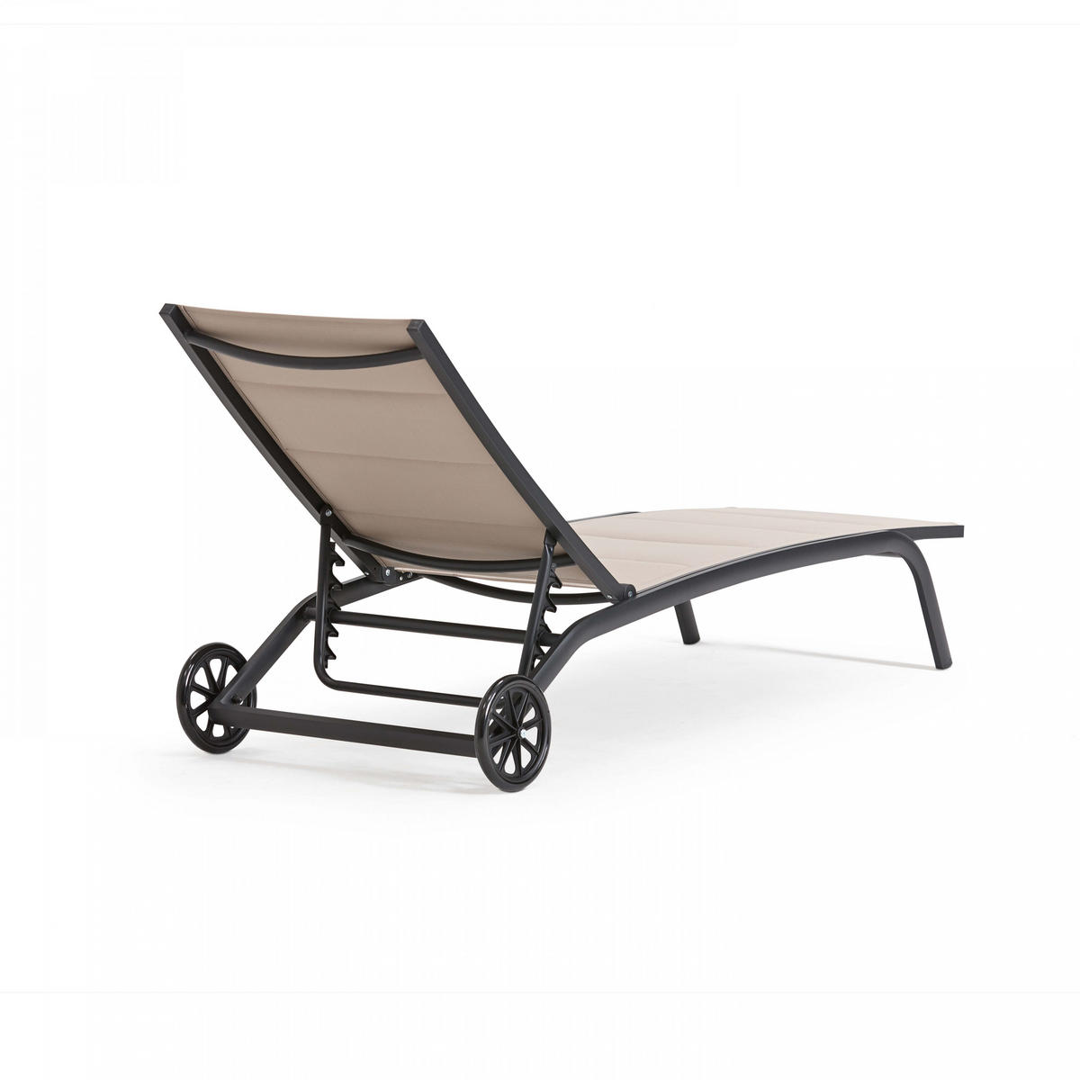 SONNENLIEGE 2-tlg., Taupe - Taupe, Metall (190/83/70cm) - Oviala