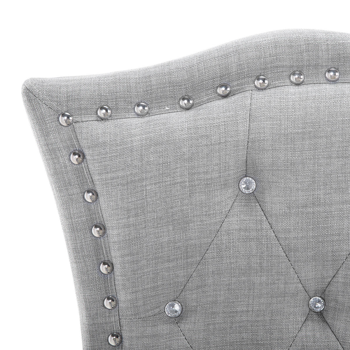 POLSTERBETT 90/200cm Hellgrau Metz - Hellgrau, Textil (90/200cm) - Beliani