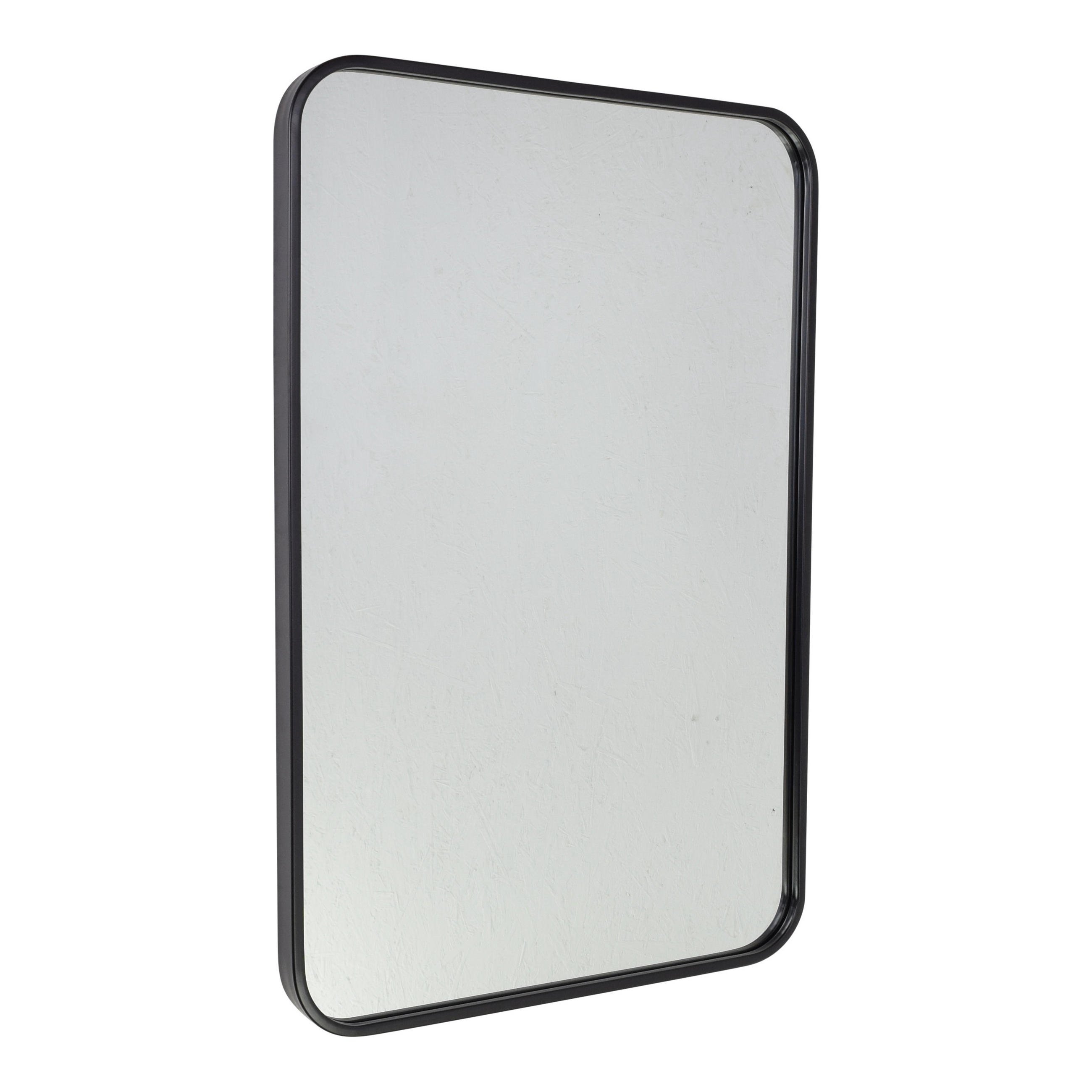 WANDSPIEGEL Boston Schwarz - Schwarz, Metall (50/75/4cm) - Fragix