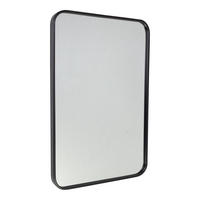 WANDSPIEGEL Boston Schwarz - Schwarz, Metall (50/75/4cm) - Fragix